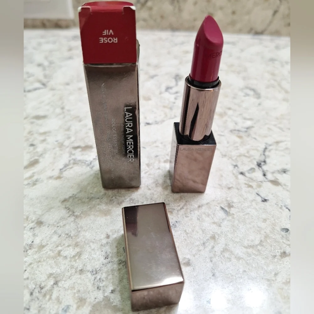 Laura Mercier Rouge VIF Essentiel Silky Berry Pink Crème Lipstick - NIB